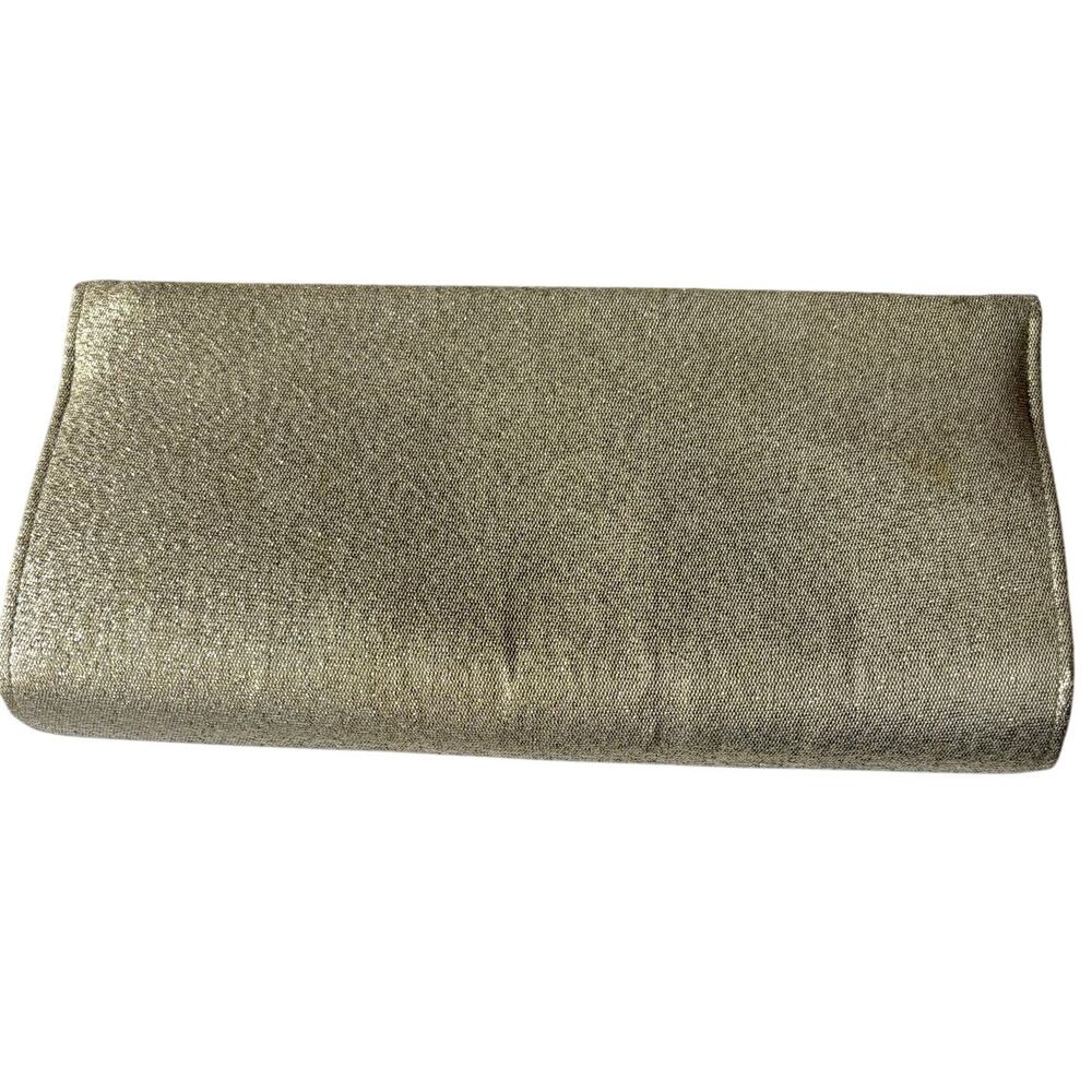 Gold Shimmer Handbag with Spring Closure